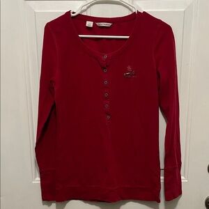 Cutter & Buck Red Long Sleeve Tee Embroidered Cardinals